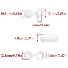100 White Plastic Hinged Screw Caps Fold Screw Snap Covers Flip Tops Large