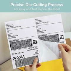 50-1000 Shipping Labels 8.5″ x 5.5″ Half Sheets Blank Self Adhesive 2 Per Sheet