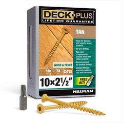 Rust Resistant Exterior Wood Screws 2-1/2″ – 73pcs Epoxy Coated with Torx Drive