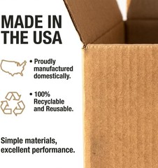 Durable 12″L x 8″W x 6″H Corrugated Boxes – 65 lbs Support, Eco-Friendly 25-Pack