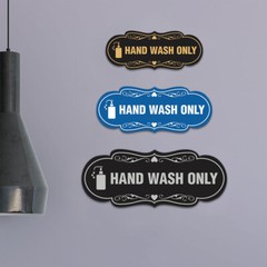 Designer Hand Wash Only (Soap) Wall or Door Sign