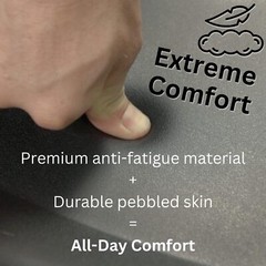 Mini Anti-Fatigue Mat for Standing Desks Not-Flat Terrain Obsidian Black
