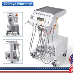 Portable Dental Delivery Unit Cart Built in Air Compressor Curing light scaler