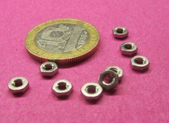 18-8 Stainless Hex Nut RH, 3-56 x 3/16″ W x 1/16 H, 300 pcs