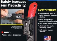PACIFIC HANDY CUTTER PBD SAFETY POCKET BLADE DISPENSER FOR HOLSTER S4 & S5