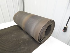 24″W x 20′ Rough Grip Top Rubber Conveyor Belt 2-Ply Black 20′ Length