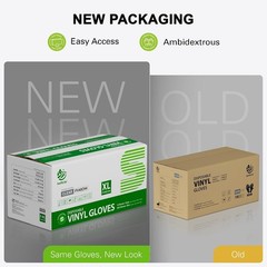 Disposable Vinyl Gloves, Food Safe, Latex-Free Powder-Free Clear Plastic Glov…