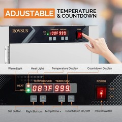 4-Tiers Hot Holding Cabinet Commercial Electric Food Warmer Hot Box Pizza Warmer