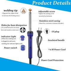 100W Plastic Welding Kit, Plastic Welder Soldering Iron Kit with 121pcs Rods,…