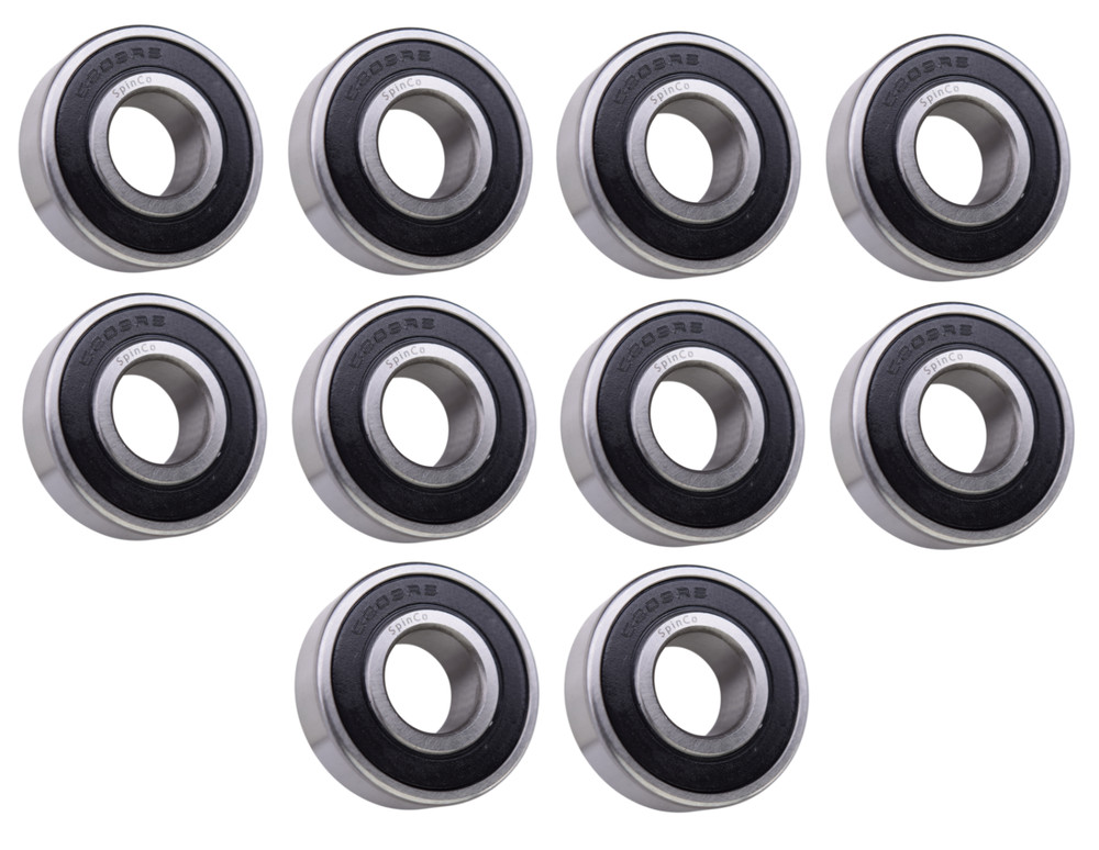 (10 Each) 6203-2RS, 6203LLU, 203PP Sealed Radial Ball Bearing 17X40X12 SpinCo