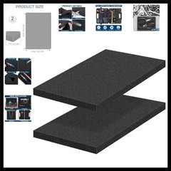 2 PCS Polyurethane Foam Sheets 16″ L x 12″ W x 1″ T Packing Foam Inserts Cutt…