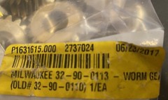 New OEM Milwaukee 32-90-0113 Worm Gear (old 32-90-0110) free shipping