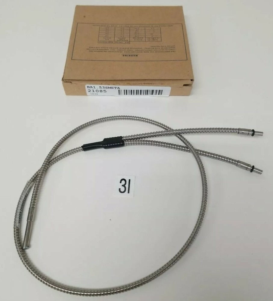 *NEW IN BOX* Banner BA1.53SMETA Armoured Fiber Optic Cable 21085 + Warranty!