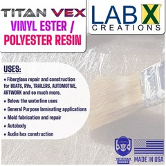 TITAN VEX -1 Gal Vinyl Ester/Polyester RESIN Blend +MEKP (Laminating fiberglass)