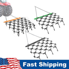 ATV Tractor Drag Harrow 4×4 ft & 5×4.5 ft, 3/8″ & 1/2″ Teeth, Tow-Behind Grading