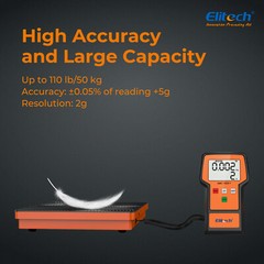 Elitech CLD100 Freon Gas Leak Detector+Refrigerant Charging Scale 110LB LMC-100F
