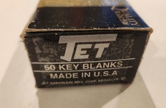 JET – Full Box – 50 Nickel Silver KEY BLANKS – Type M Keyway – 1A1M1-NS