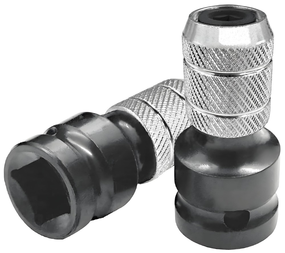 2 PCS 1/2 inch Square Drive to 1/4 inch Hex Female Socket Adapter Converter C…
