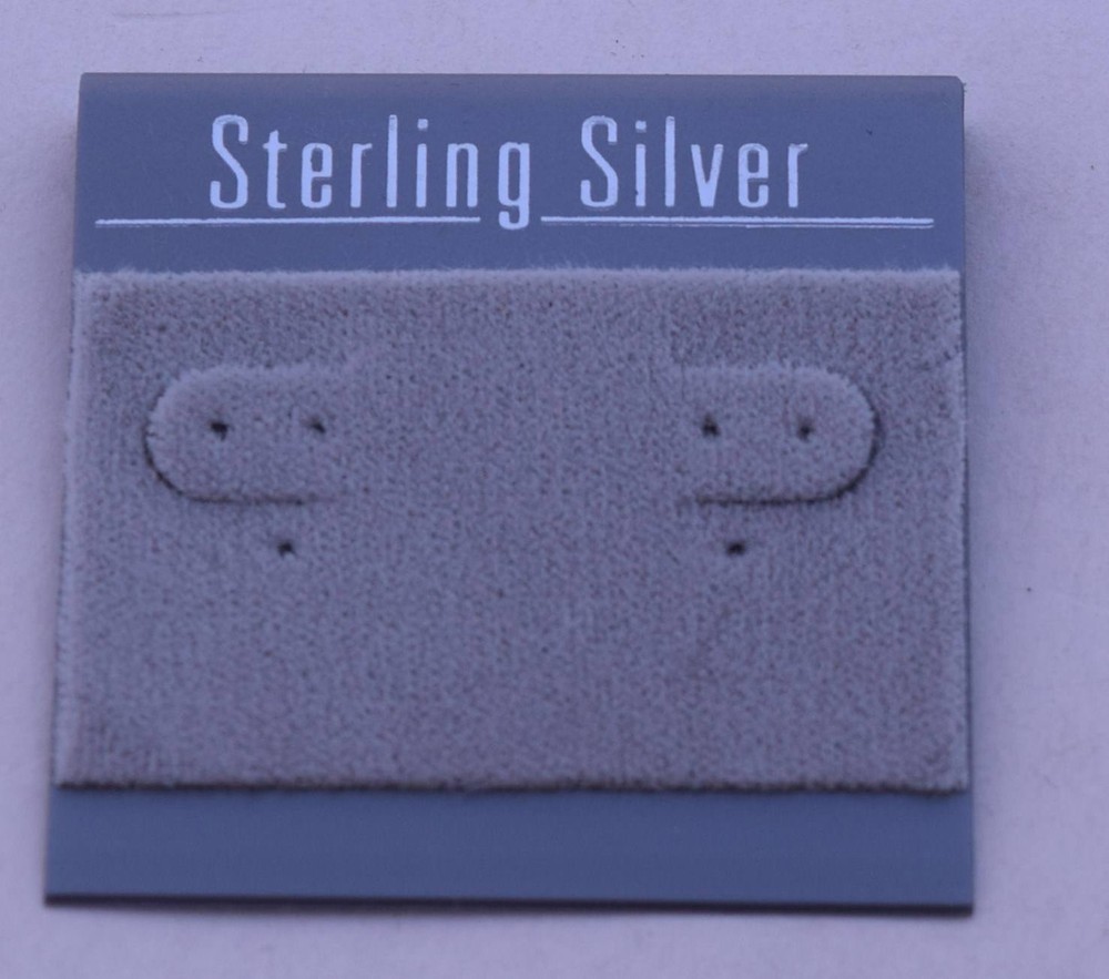 100ct Lot Sterling Silver Grey Felt Plastic Holder Hanging Earrings Display Card