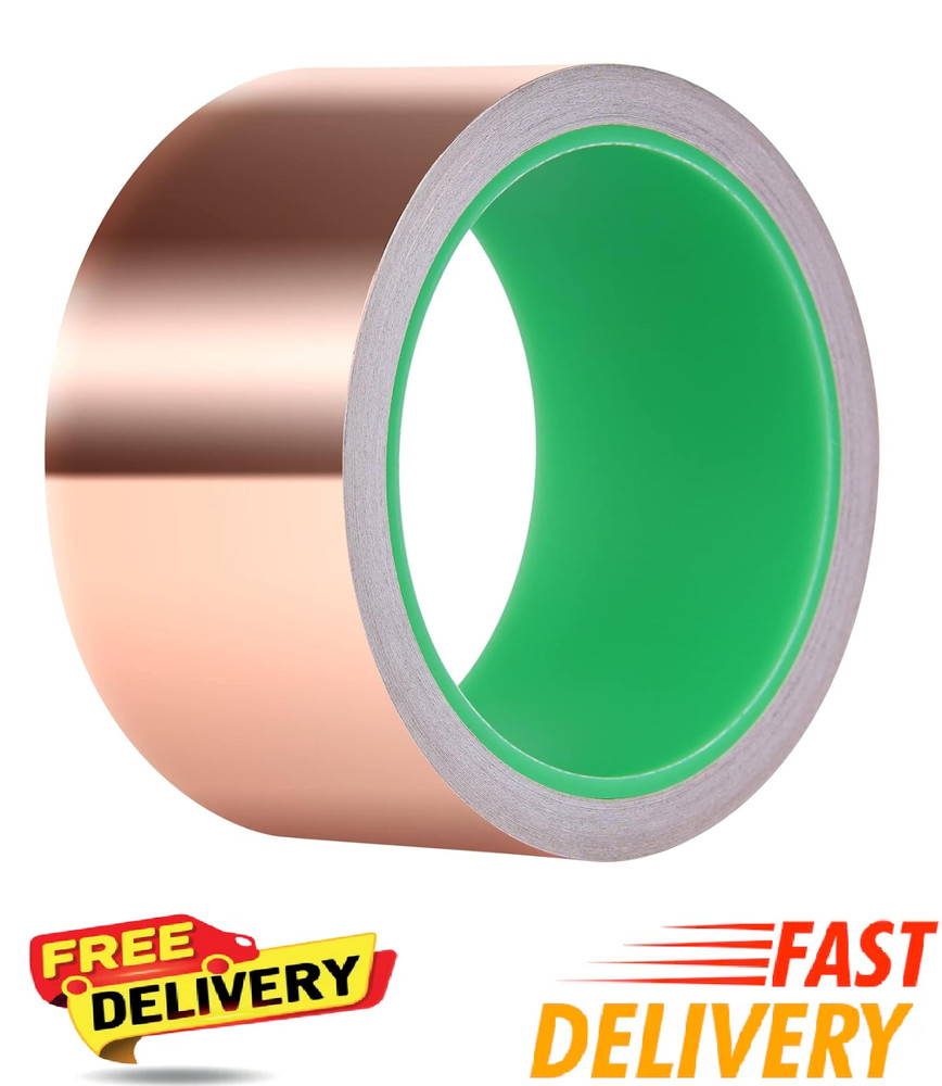 Kirecoo Copper Tape, Copper Foil Tape (2inch X 33 FT) with Conductive Adhesive