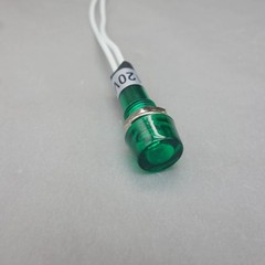 10Pcs 120V AC 10mm Green Mini LED Pilot Lights CYLINDRICAL Cap with wire