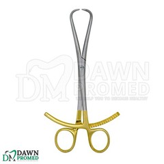 Bone Reduction Forceps 8″ Curved Pointed Tips Gold Plated Orthopedic German Gr