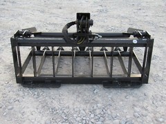 48″ Single Cylinder Root Grapple Bucket Attachment Fits Skid Steer Quick Attach