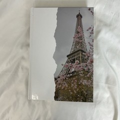 Hardcover Blank Eiffel Tower & Cherry Blossom Notebook Drawing & Journaling