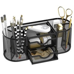 SUPEASY Mesh Desk Organizer, Organizers and Accessories, Obsidian Black