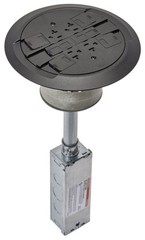WIREMOLD WALKER RC4CTCBK BLACK FLANGE AND BLACK COVER