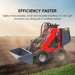 13.5HP Mini Skid Steer Loader Stand-On Loader RATO Gas Engine Bucket Free Ship