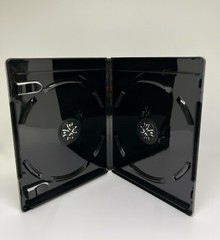 5 PCS NEW 4K ULTRA HD BLACK DOUBLE DVD CASE WITH BOOKLET CLIPS, RP2B