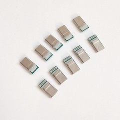 FLEAVER 10pack USB 3.1 Type C Male Connector USB-C OTG Host with 5.1k Resistor