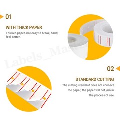 Price Labels Gun Paper Tag Sticker for MX 5500 Refill Ink Roll White Red Line US