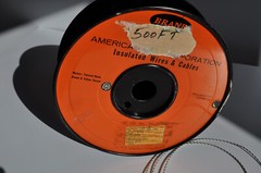 25 Feet of Vintage #24 AWG Twisted Pair Gray/White Electrical Wiring Train Hobby