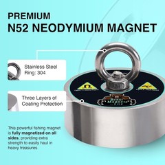 3000lb Complete 360 Degree Magnet Fishing Kit | Includes Strong 360 Neodymium