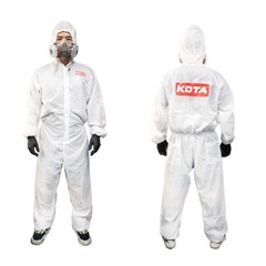 LAUCO White Polyester Reusable & Washable Paint Coverall Spray Suit With Hood