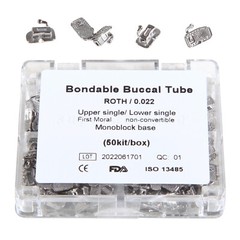 200pcs Dental Orthodontic Buccal Tube Roth 022 1st Molar Non-Convertible 50 sets