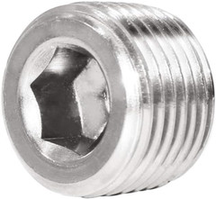 5PCS 3/8″ NPT PLUG MALE THREAD STAINLESS STEEL FITTING COUNTERSUNK INTERNAL HEX