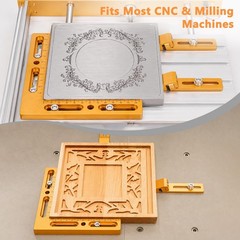 CNC Positioning Side Clamps, Aluminum Low Profile Vise for CNC Router Machine…