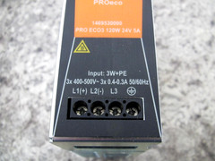 Weidmuller 1469530000 / PRO ECO3 120W 24V 5A DIN-Rail Power Supply Free Shipping