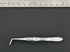 E-2330 Jameson Muscle Forceps, Left, 12mm Scaled Jaws, 1mm Teeth, 100mm