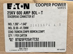 Eaton Cooper BT625FF25A1TCS2 Deadbreak Elbow Kit 16kV 600A – NEW
