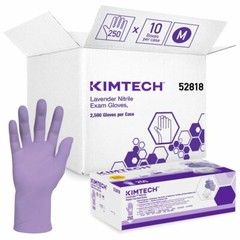 Kimberly Clark 52818 Halyard Lavender Nitrile Exam Gloves Medium 250/Pk