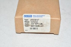 NEW WIKA 212.53 Pressure Gauge, 0-100 PSI, 2” Dial 4311931