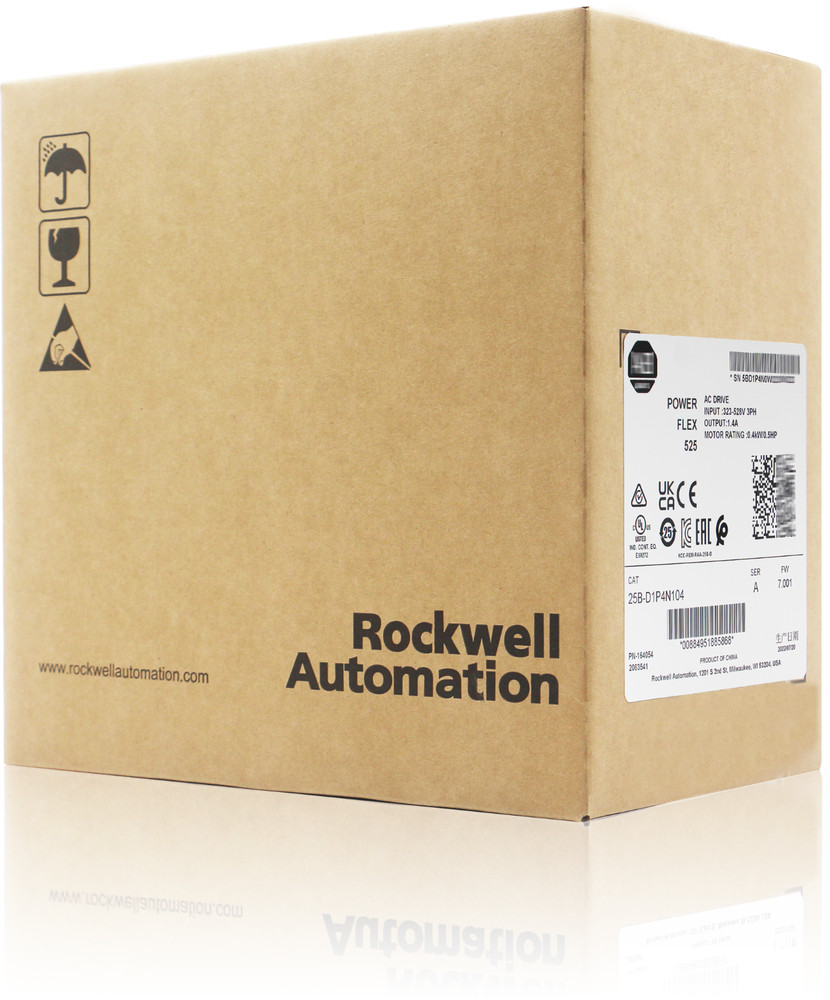 New Allen-Bradley 25B-D1P4N104 PowerFlex 525 0.4kW (0.5Hp) AC Drive