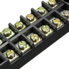 5pcs Dual Row 12 Positions Screw Terminal Electric Barrier Strip Block 600V 15A