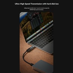 USB C Adapter LED Wattage Display 140W 40Gbps 8K USB C Extension PD3.1 Type3464