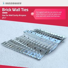 Sandbaggy Corrugated Brick Wall Tie – 22 Gauge Steel (7/8″ x 6-9/16″)