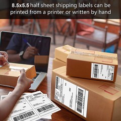 50-20000 Count Half Sheet Shipping Labels 8.5×5.5 Self Adhesive for Laser Inkjet